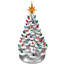 Arbre de Noël artificiel argent 15 "avec lumières H 15"