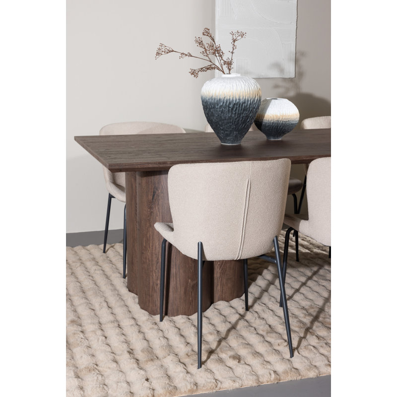 Wentworth 6 - Person Dining Set, Beige, Brown, Beige