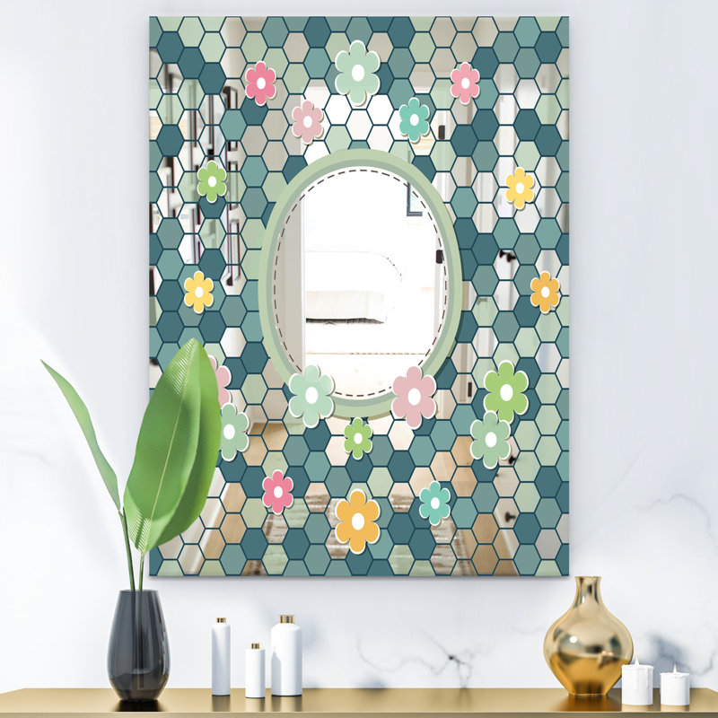 Miroir d'appoint Hexagons, H 39,4 po x l 29,5 po