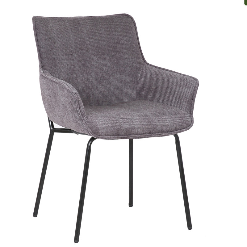 Lizabeta 19.29'' H Fabric Upholstered Armchair, Dark Gray