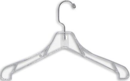 Clear Heavyweight Suit Hanger - Suit Hanger With Clips - Clear Suit Hanger