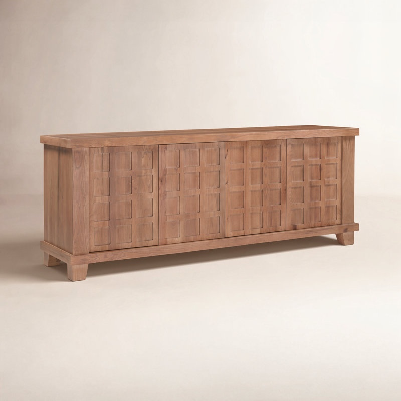 Meera 76" Wide Wood Sideboard, Brown