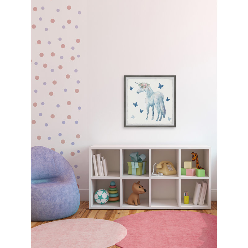 «Norborne Magical White Unicorn», reproduction encadrée, H 12 po x l 12 po