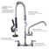Commercial Kitchen Faucet Wall Mount with Pre-Rinse Sprayer 25Inch