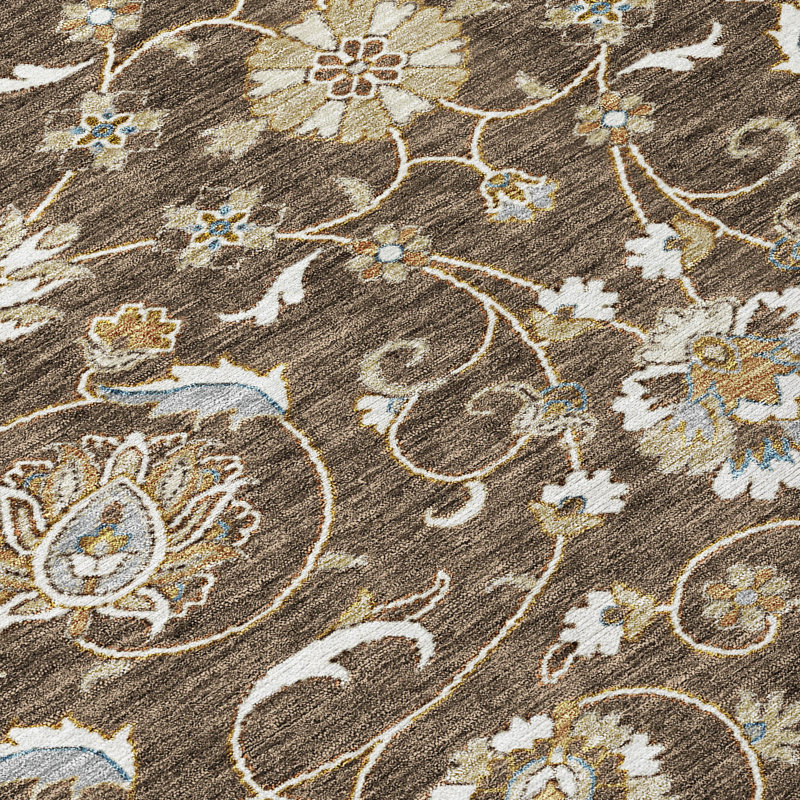 Tapis chocolat intérieur / extérieur lavable à la machine Cicel ACN1149, Rond 8 pi
