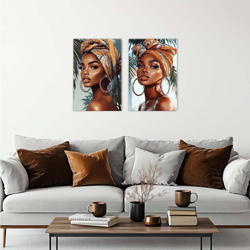 2 Piece Wrapped Canvas Print, 60 cm H x 40 cm W