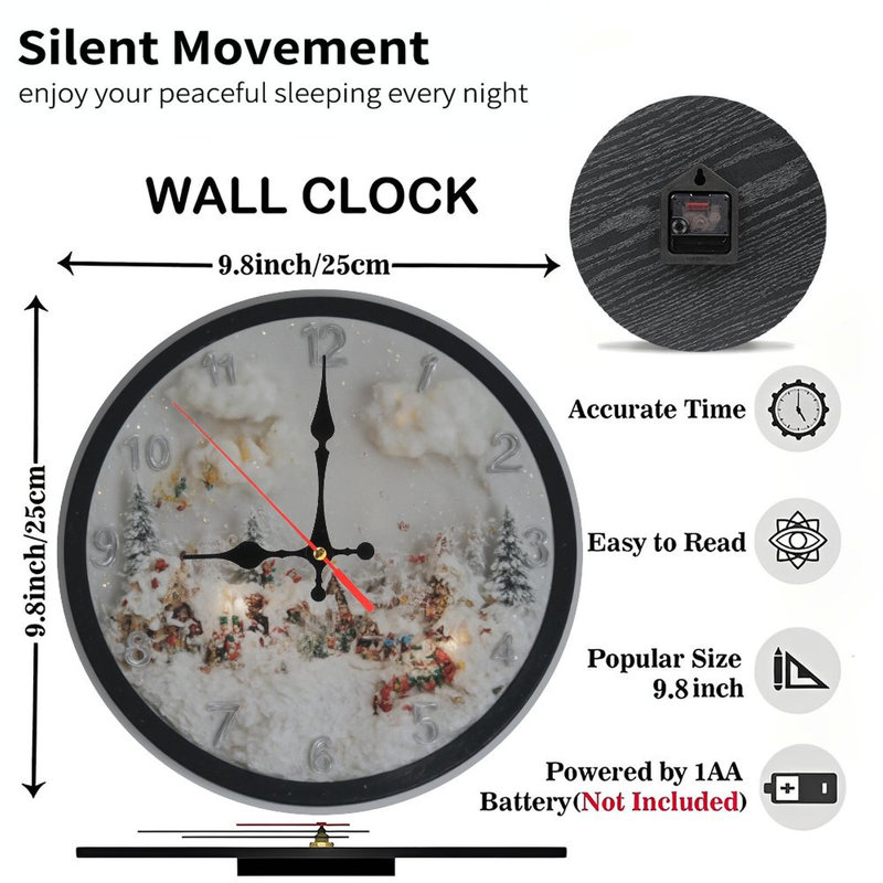 Horloge-avec-personne Misty-Forest