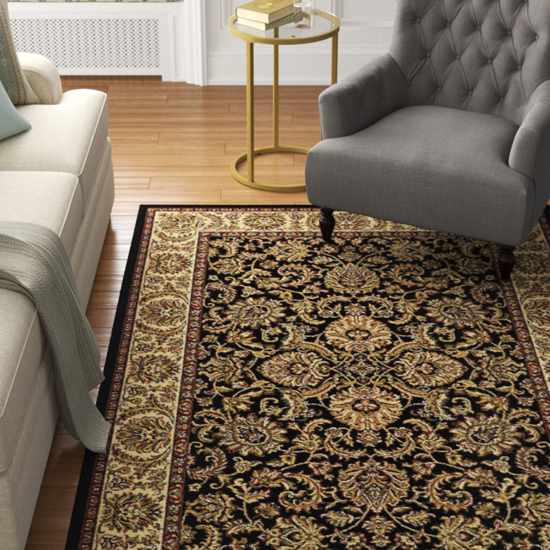 Tapis noir West Jordan, Rectangle 9 pi 10 po x 12 pi 10 po