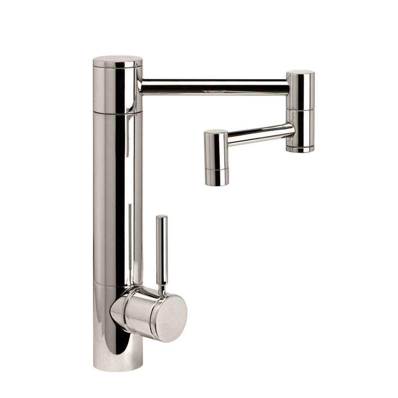 Hunley Kitchen Faucet - 12" Articulated Spout, Black Nickel