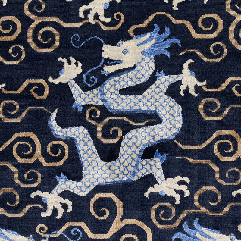 Bixi Velvet Fabric, Midnight Blue