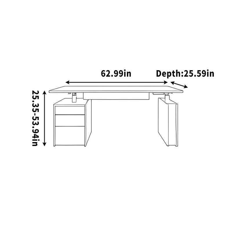 Clust, Black, 53.94" H x 62.99" W x 25.59" D