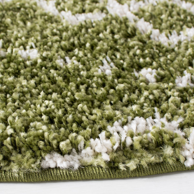 Develin Performance Chevron Rug, Rectangle 9' x 12', Green/Ivory