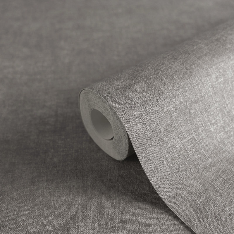 Galerie Horizon Textured Plain Wallpaper, Grey