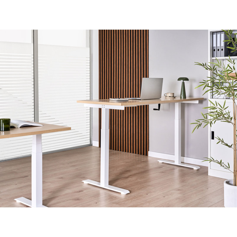 Electric Adjustable Standing Desk Chiyoda, 67cm H x 180cm W x 72cm D, White
