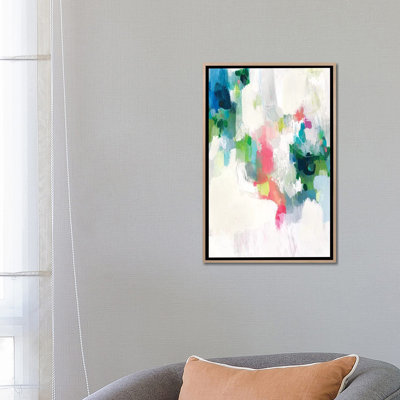 Raspberry & Teal II - Wall Art Print - Framed Canvas
