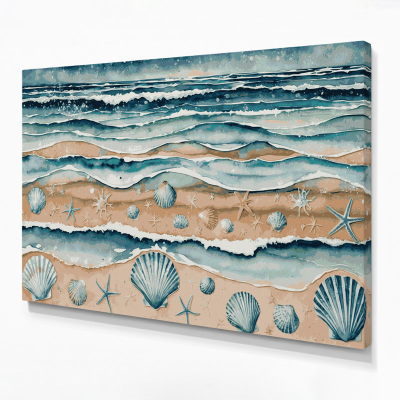 «Coastal Gulf Coast», art mural sur toile beige, H 8 po x l 10 po