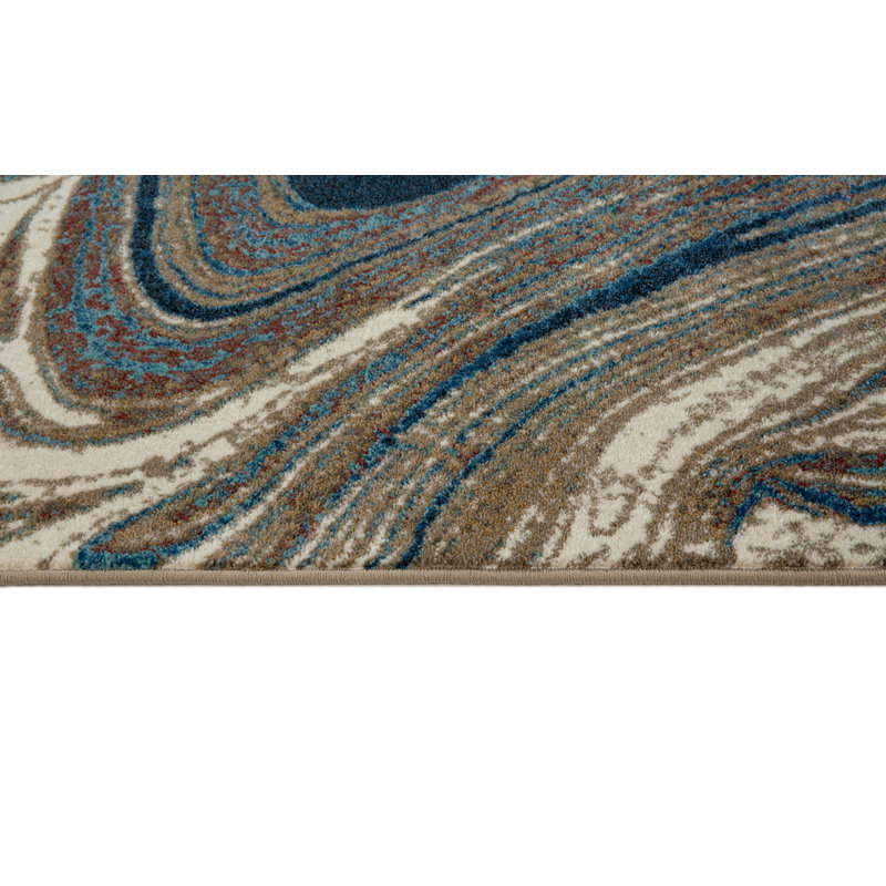 Abstract Indoor Rug, Rectangle 9'2" x 12'6"