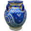 Vase de table en céramique d’intérieur/d’extérieur bleu 15 po