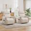 Fauteuil inclinable électrique de massage chauffant 33 po de large avec rangement pour le salon (ensemble de 2)-1487902761