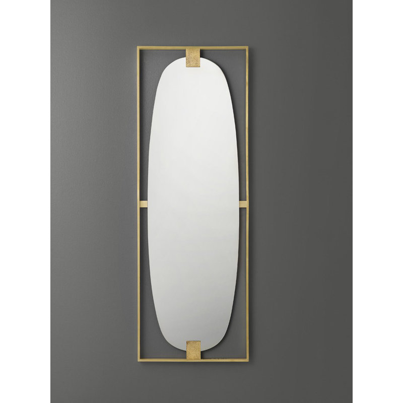 Paolo Flat Metal Wall Mirror, 56" x 19.5"
