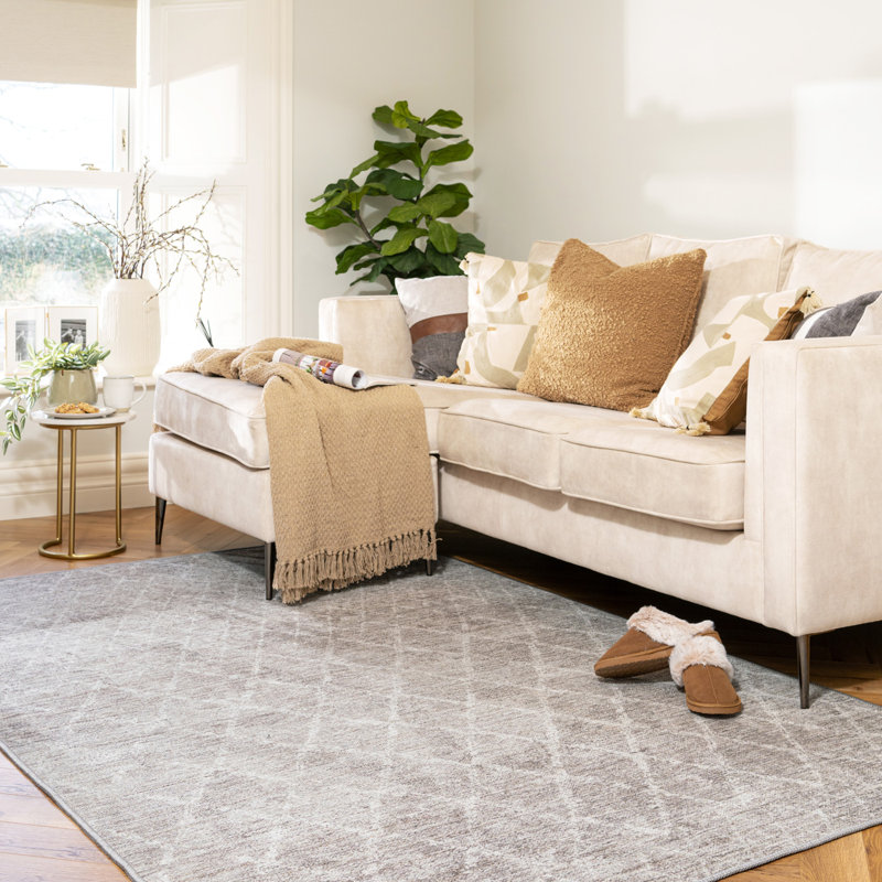 Vintage Look Cotton Flatweave Area Rug, 240cm x 330cm