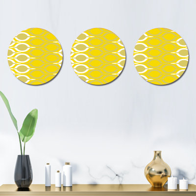 " Yellow Pattern " 3 - Pieces