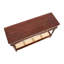 Console en bois massif Ayleena Maxwelton avec 2 tiroirs et tablette de rangement-1859782370