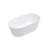 Dowell 60" Oval Solid Surface Freestanding Soaking Bathtub in Matte White
