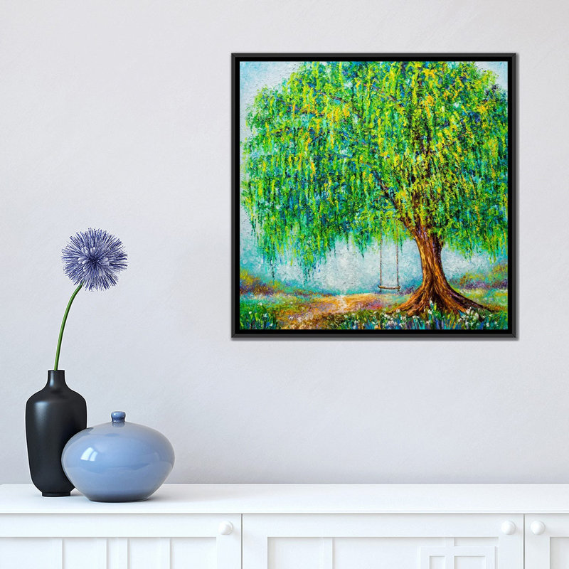 «Under The Willow Tree» par Kimberly Adams, impression sur toile, H 18 po x l 18 po x P 1,5 po, Pas de tapis