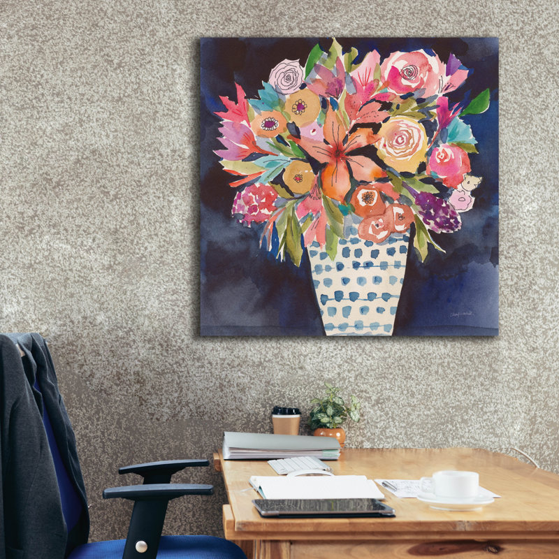  «Floral Beauty 6» par Cheryl Warrick, art mural sur toile, 37 po x 37 po, H 37 po x l 37 po