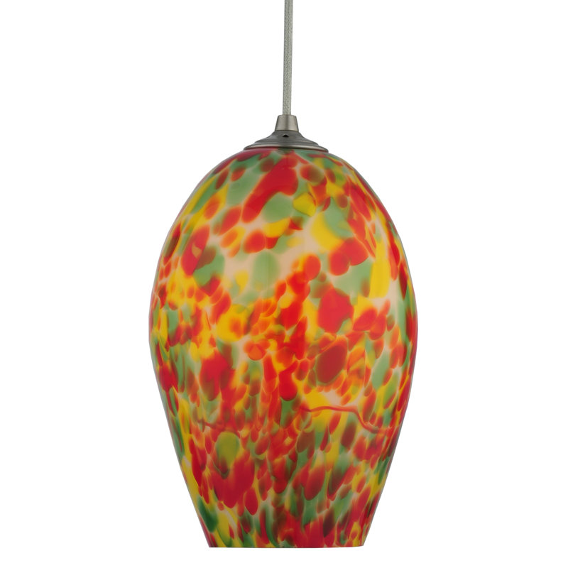 Colorful Glass LED Indoor/Outdoor Pendant Light