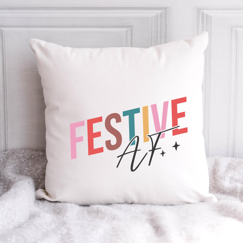Christmas-16 Polyester/Polyester Blend Reversible Throw Pillow, 20" x 20"