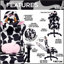 Fauteuil de jeu TS85 COW Print LUXX Series avec mousse viscoélastique et coussin d'appui-tête de vache pour un confort ultime-139063426