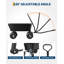 Chariot à benne en poly robuste 1200 lb, chariot de brouette utilitaire de 10 pieds cubes avec pneus sans crevaison, poignée pivotante à 180 ° et fixation rapide pour jardin, pelouse et aménagement paysager, noir