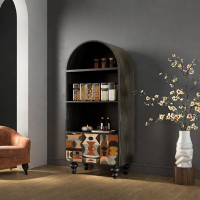 Bibliothèque française de style minimaliste rétro