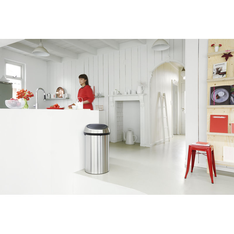 Brabantia 60 Litre Touch Bin, Matt Steel / Matt Steel