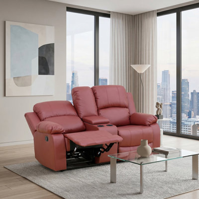 Causeuse rouge en cuir Vegan