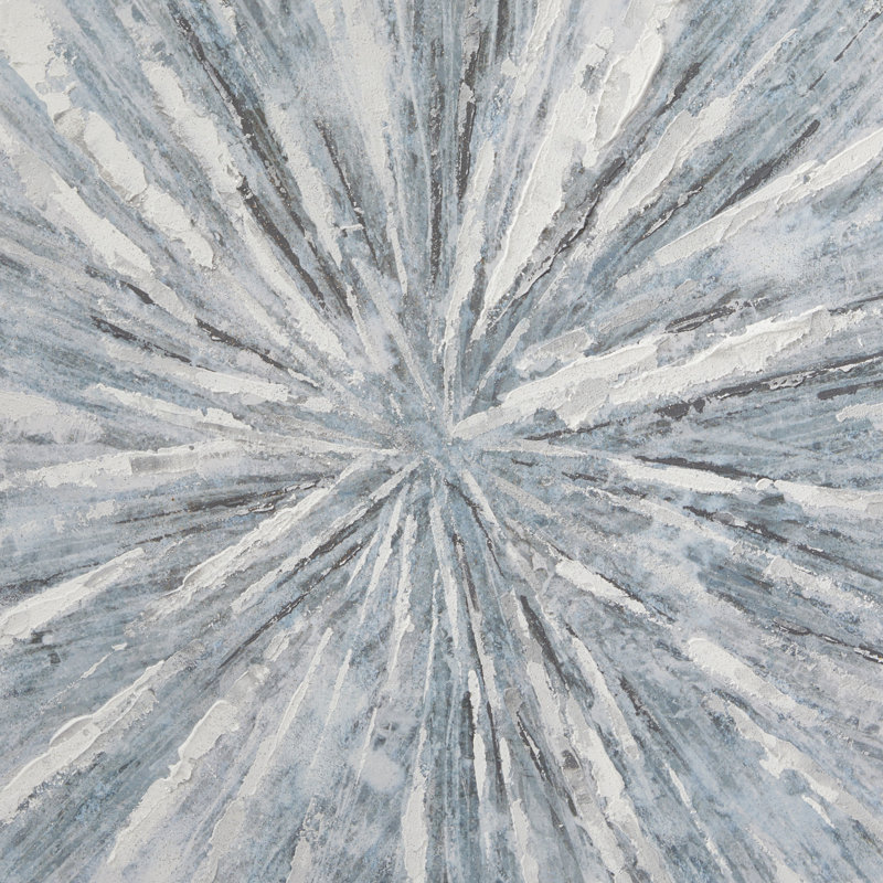 Toile, art mural encadré blanc Starburst