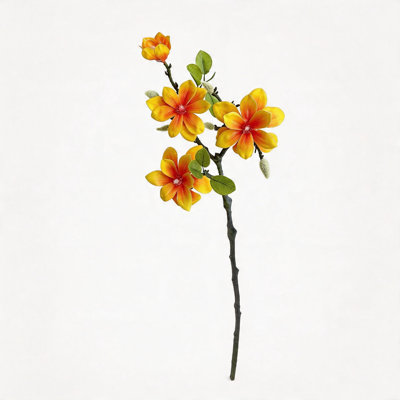 2PCS Artificial Magnolia Flower Stems, 15.7" Lifelike Fake Magnolia Branches for Home Decor, Wedding Centerpieces & Floral Arrangements