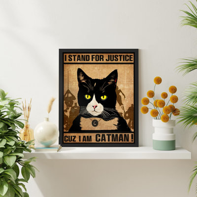 " I Am Catman Justice Superhero Black Cat "