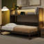 Lit simple gris très grand avec bureau, rangement pour matelas, rangement facile pour les petits espaces