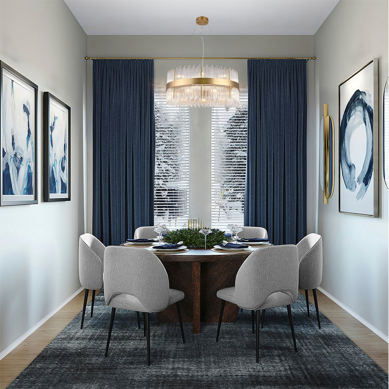 Garlend 12 - Light Chrome Chandelier With Crystal Accents, Chrome