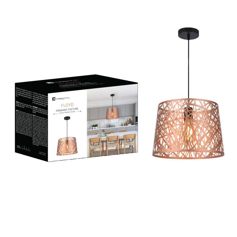 Luminaire suspendu cylindrique à 1 lumière Floyd