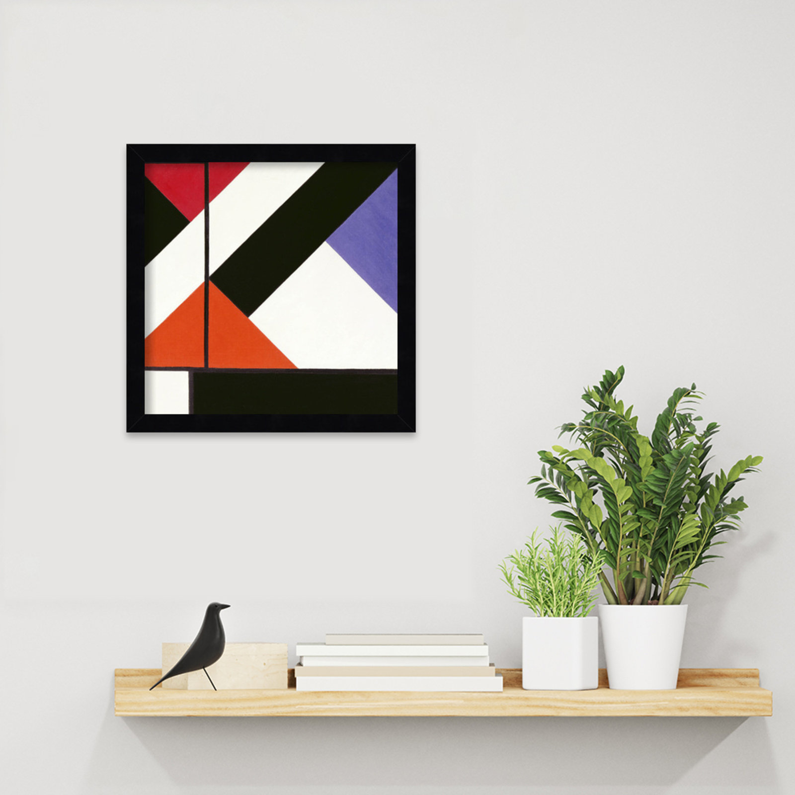 Simultaneous Counter Composition by Theo Van Doesburg, Black Framed, 13" H x 13" W