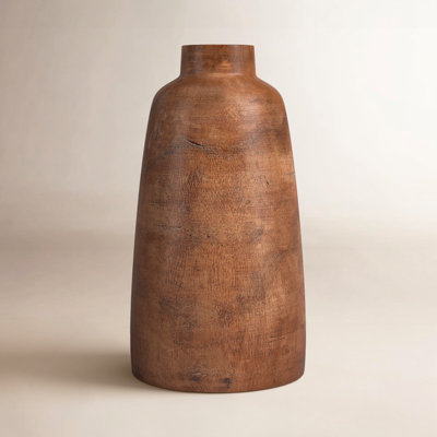 Mylo Brown 14.375'' Wood Table Vase