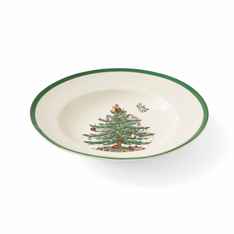 Spode Christmas Tree Soup Plates 9"