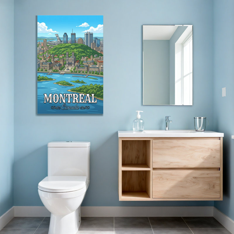 Paysages et paysages urbains Montréal avec rivière et horizon