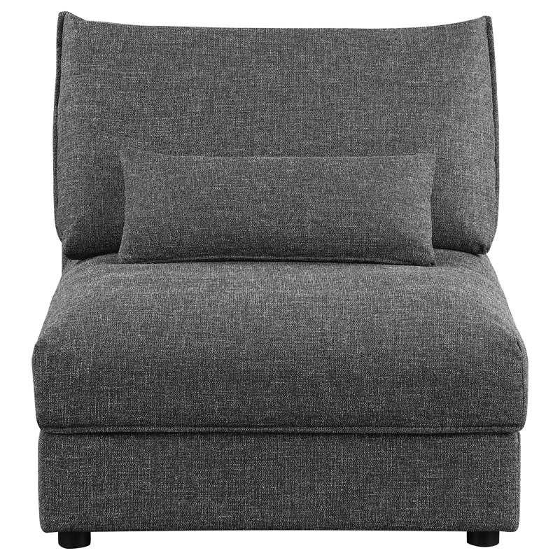 Fauteuil Janellen rembourré à peine noir