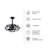 Modern Enclosed Ceiling Fan Indoor With Remote Control And Bladeless Rust Red Industrial Ceiling Fan Light Kit-1088349495