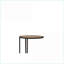 Table basse en bois de caramel avec base en métal robuste, conception compacte peu encombrante pour le salon